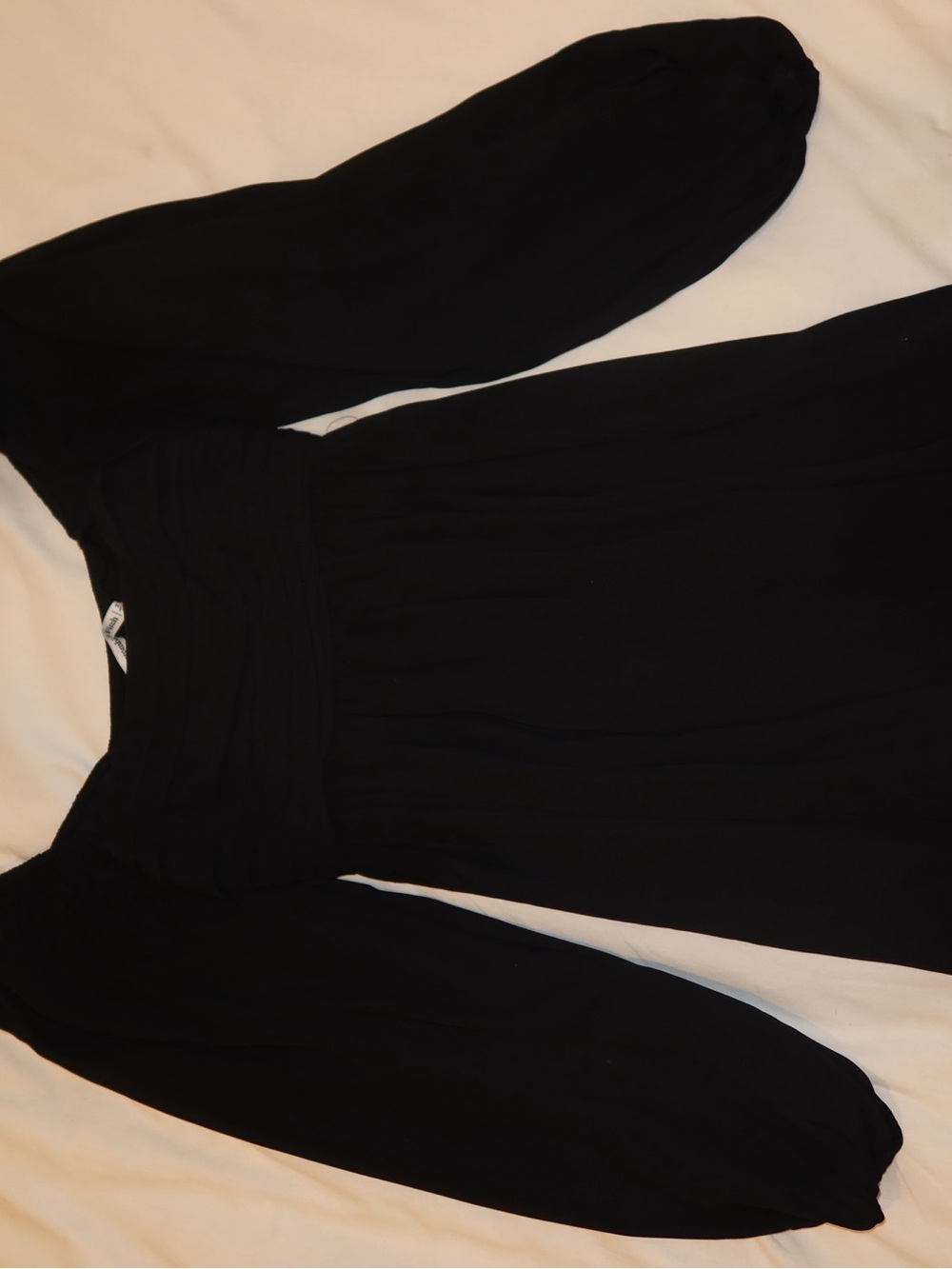 Abercrombie & Fitch Black Long-Sleeve Empire Waist Dress